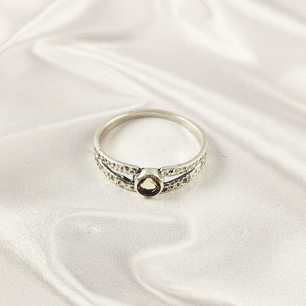 Multi Gemstone Ring, 925 Sterling Silver Lightweight Band, Colorful Modern Jewelry, A6DP11