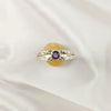 Multi Gemstone Ring, 925 Sterling Silver Lightweight Band, Colorful Modern Jewelry, A6DP11