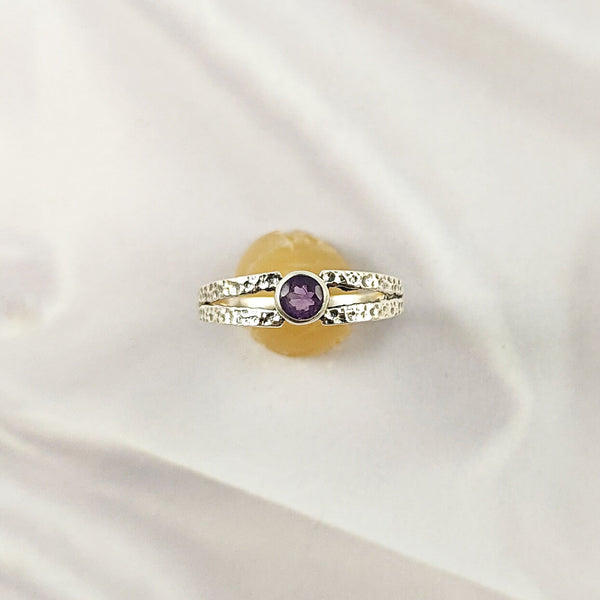 Multi Gemstone Ring, 925 Sterling Silver Lightweight Band, Colorful Modern Jewelry, A6DP11