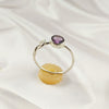 Amethyst Ring in Solid 925 Sterling Silver, Lightweight Casting Design, Elegant Purple Gemstone Jewelry, A6DP13