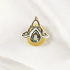 Multi Cut Gemstone Ring in 925 Sterling Silver, Lightweight Casting Band, Colorful Multi Stone Elegant Jewelry, A6DP17