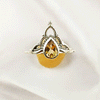 Multi Cut Gemstone Ring in 925 Sterling Silver, Lightweight Casting Band, Colorful Multi Stone Elegant Jewelry, A6DP17