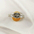 Multi Gemstone Ring in Solid 925 Sterling Silver, Colorful Stone Lightweight Casting Jewelry, A6DP18