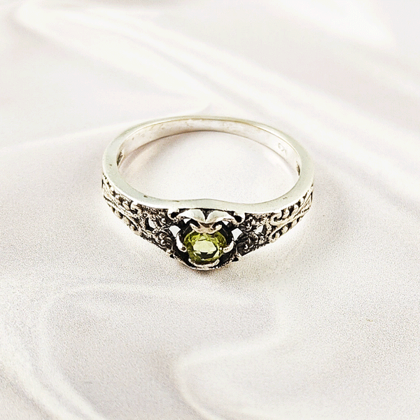 Multi Gemstone Ring in Solid 925 Sterling Silver, Colorful Stone Lightweight Casting Jewelry, A6DP18