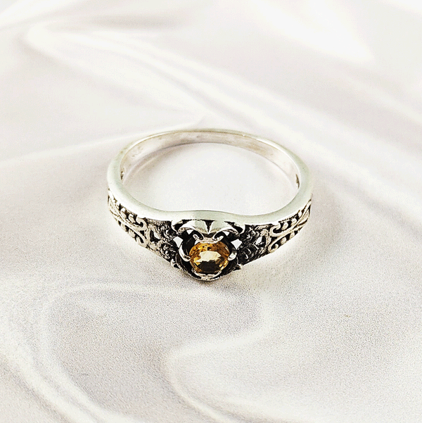 Multi Gemstone Ring in Solid 925 Sterling Silver, Colorful Stone Lightweight Casting Jewelry, A6DP18