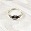Multi Gemstone Ring in Solid 925 Sterling Silver, Colorful Stone Lightweight Casting Jewelry, A6DP18