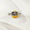 Multi Gemstone Ring in Solid 925 Sterling Silver, Colorful Stone Lightweight Casting Jewelry, A6DP18