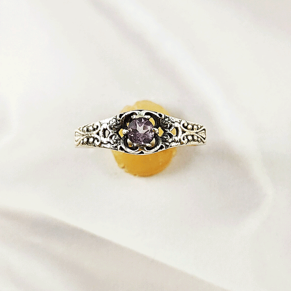 Multi Gemstone Ring in Solid 925 Sterling Silver, Colorful Stone Lightweight Casting Jewelry, A6DP18