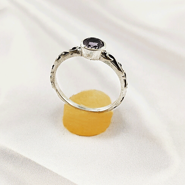 Multi Gemstone Ring in Solid 925 Sterling Silver, Colorful Stone Statement Ring, Lightweight Elegant Jewelry, A6DP20