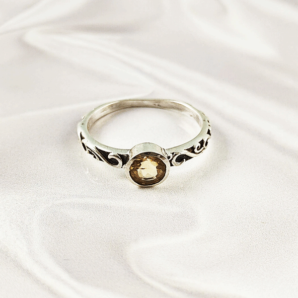 Multi Gemstone Ring in Solid 925 Sterling Silver, Colorful Stone Statement Ring, Lightweight Elegant Jewelry, A6DP20
