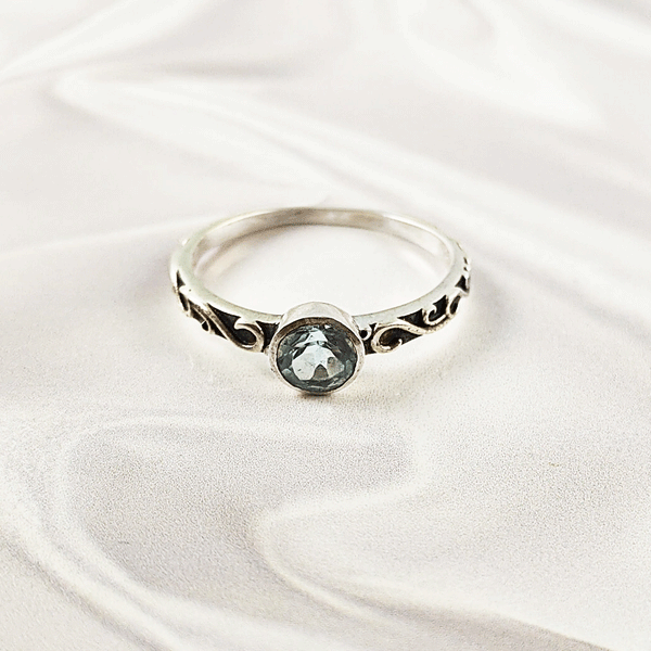 Multi Gemstone Ring in Solid 925 Sterling Silver, Colorful Stone Statement Ring, Lightweight Elegant Jewelry, A6DP20