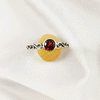 Multi Gemstone Ring in Solid 925 Sterling Silver, Colorful Stone Statement Ring, Lightweight Elegant Jewelry, A6DP20