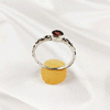 Multi Gemstone Ring in Solid 925 Sterling Silver, Colorful Stone Statement Ring, Lightweight Elegant Jewelry, A6DP20