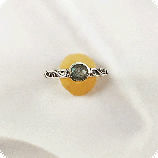 Multi Gemstone Ring in Solid 925 Sterling Silver, Colorful Stone Statement Ring, Lightweight Elegant Jewelry, A6DP20