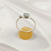 Multi Gemstone Ring in Solid 925 Sterling Silver, Colorful Stone Modern Style Ring, Lightweight Jewelry, A6DP22