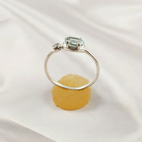 Multi Gemstone Ring in Solid 925 Sterling Silver, Colorful Stone Modern Style Ring, Lightweight Jewelry, A6DP22