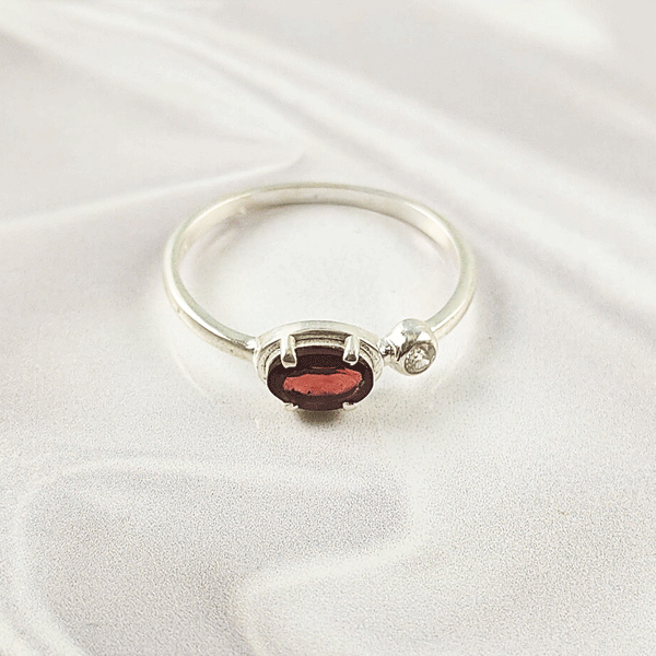 Multi Gemstone Ring in Solid 925 Sterling Silver, Colorful Stone Modern Style Ring, Lightweight Jewelry, A6DP22