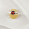 Multi Gemstone Ring in Solid 925 Sterling Silver, Colorful Stone Modern Style Ring, Lightweight Jewelry, A6DP22