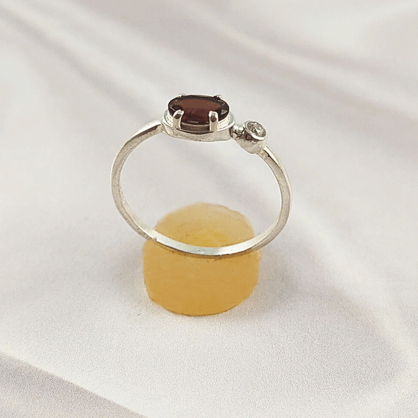Multi Gemstone Ring in Solid 925 Sterling Silver, Colorful Stone Modern Style Ring, Lightweight Jewelry, A6DP22