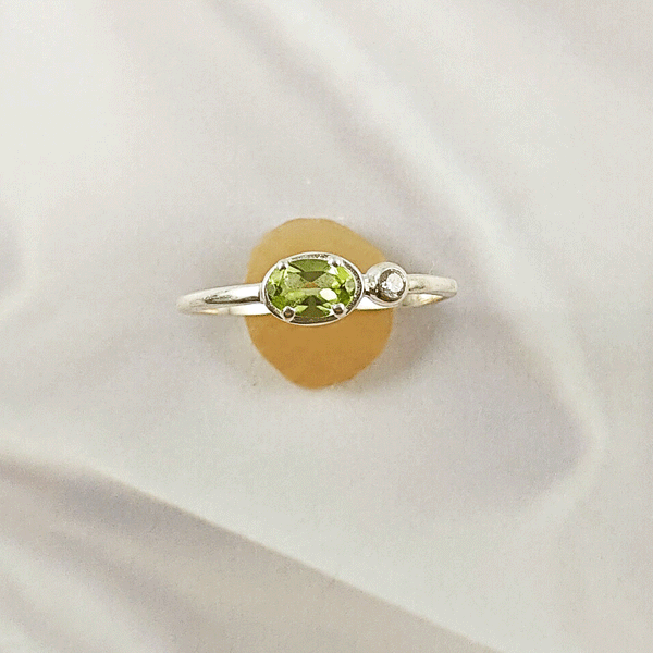 Multi Gemstone Ring in Solid 925 Sterling Silver, Colorful Stone Modern Style Ring, Lightweight Jewelry, A6DP22