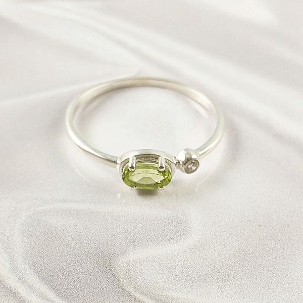 Multi Gemstone Ring in Solid 925 Sterling Silver, Colorful Stone Modern Style Ring, Lightweight Jewelry, A6DP22