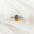 Multi Gemstone Ring in 925 Sterling Silver, Vibrant Color Stone Casting Band, Lightweight Elegant Jewelry, A6DP19