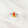 Multi Gemstone Ring in 925 Sterling Silver, Vibrant Color Stone Casting Band, Lightweight Elegant Jewelry, A6DP19