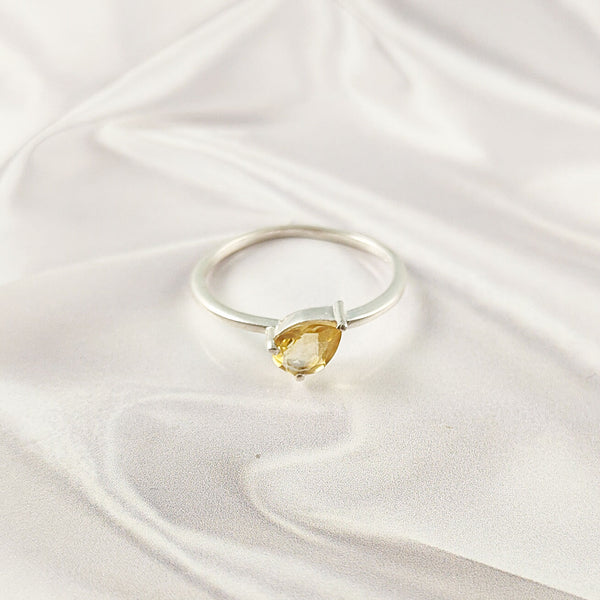 Multi Gemstone Ring in Solid 925 Sterling Silver, Colorful Stone Classic Style Ring, Lightweight Jewelry, A6DP21