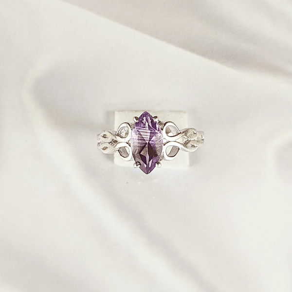 Multi Gemstone Ring in Solid 925 Sterling Silver, Colorful Stone Chic Style Ring, Lightweight Jewelry, A6DP25