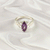 Multi Gemstone Ring in Solid 925 Sterling Silver, Colorful Stone Chic Style Ring, Lightweight Jewelry, A6DP25