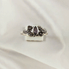 Multi Gemstone Ring in Solid 925 Sterling Silver, Colorful Stone Trendy Ring, Lightweight Jewelry, A6DP24