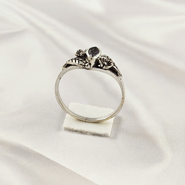 Multi Gemstone Ring in Solid 925 Sterling Silver, Colorful Stone Trendy Ring, Lightweight Jewelry, A6DP24