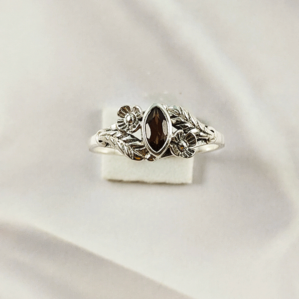 Multi Gemstone Ring in Solid 925 Sterling Silver, Colorful Stone Trendy Ring, Lightweight Jewelry, A6DP24