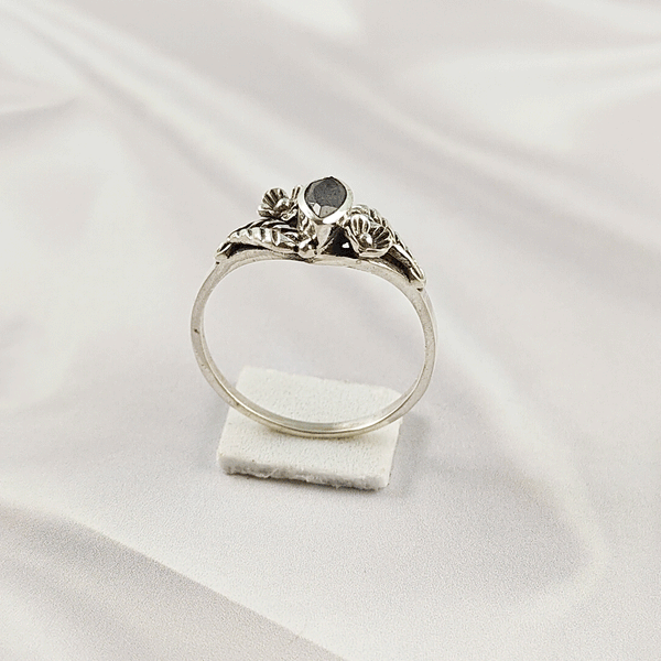 Multi Gemstone Ring in Solid 925 Sterling Silver, Colorful Stone Trendy Ring, Lightweight Jewelry, A6DP24