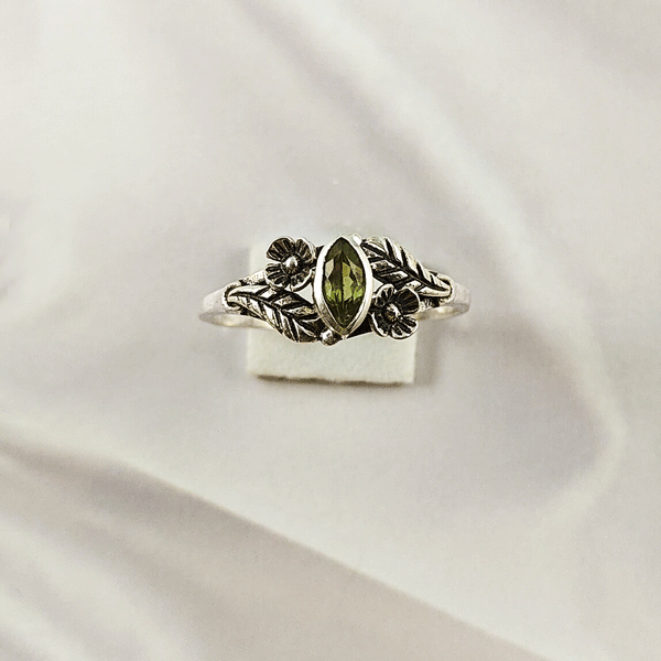 Multi Gemstone Ring in Solid 925 Sterling Silver, Colorful Stone Trendy Ring, Lightweight Jewelry, A6DP24