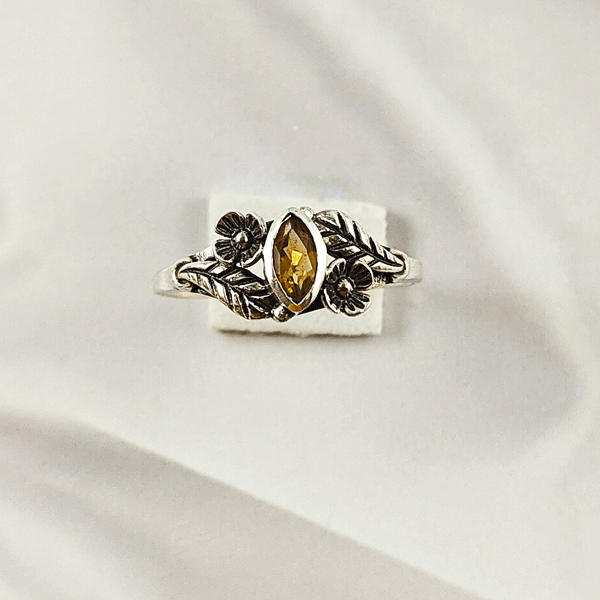 Multi Gemstone Ring in Solid 925 Sterling Silver, Colorful Stone Trendy Ring, Lightweight Jewelry, A6DP24