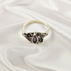 Multi Gemstone Ring in Solid 925 Sterling Silver, Colorful Stone Trendy Ring, Lightweight Jewelry, A6DP24