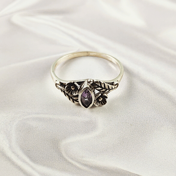 Multi Gemstone Ring in Solid 925 Sterling Silver, Colorful Stone Trendy Ring, Lightweight Jewelry, A6DP24
