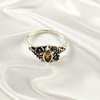 Multi Gemstone Ring in Solid 925 Sterling Silver, Colorful Stone Trendy Ring, Lightweight Jewelry, A6DP24