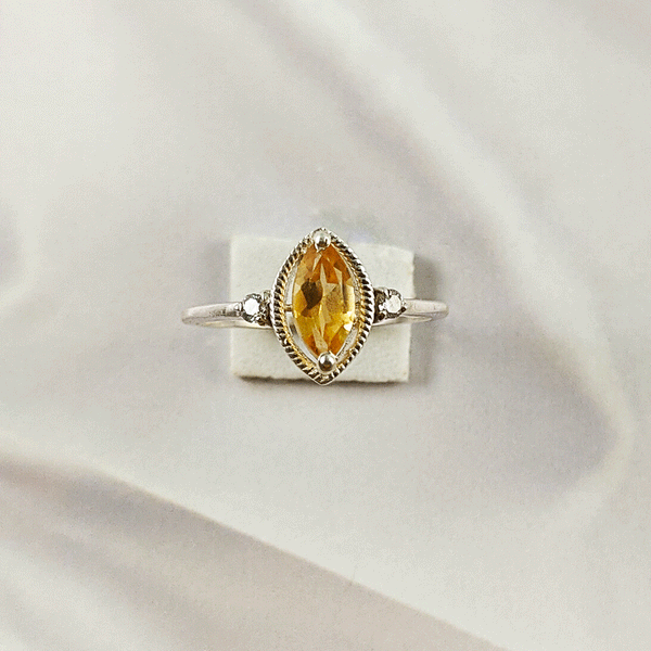 Multi Gemstone Ring in Solid 925 Sterling Silver, Colorful Stone Minimal Style Ring, Lightweight Jewelry, A6DP23