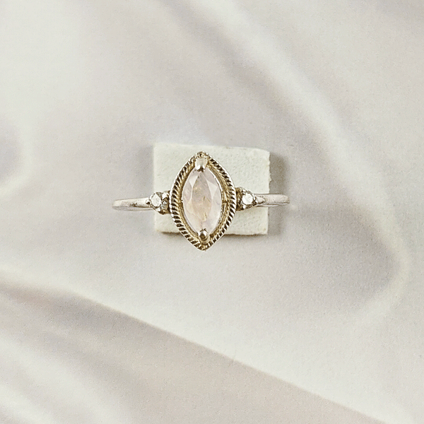 Multi Gemstone Ring in Solid 925 Sterling Silver, Colorful Stone Minimal Style Ring, Lightweight Jewelry, A6DP23