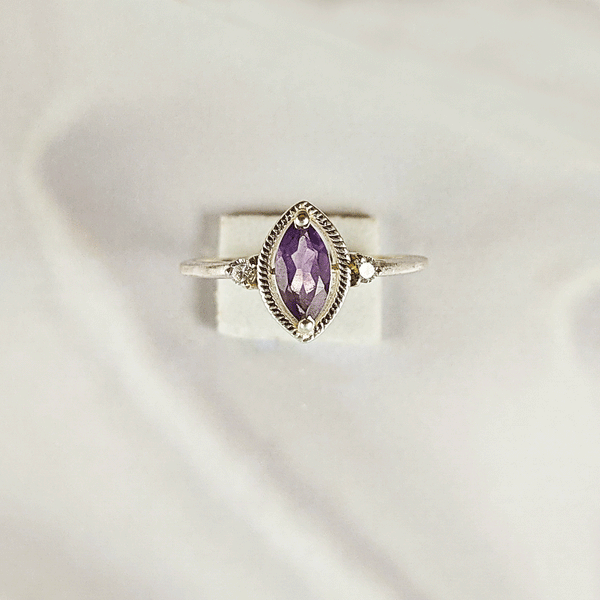 Multi Gemstone Ring in Solid 925 Sterling Silver, Colorful Stone Minimal Style Ring, Lightweight Jewelry, A6DP23
