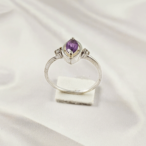 Multi Gemstone Ring in Solid 925 Sterling Silver, Colorful Stone Minimal Style Ring, Lightweight Jewelry, A6DP23