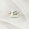 Multi Gemstone Ring in Solid 925 Sterling Silver, Colorful Stone Refined Style Ring, Lightweight Jewelry, A6DP27