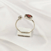 Multi Gemstone Ring in Solid 925 Sterling Silver, Colorful Stone Refined Style Ring, Lightweight Jewelry, A6DP27