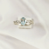 Multi Gemstone Ring in Solid 925 Sterling Silver, Colorful Stone Artistic Style Ring, Lightweight Jewelry, A6DP26