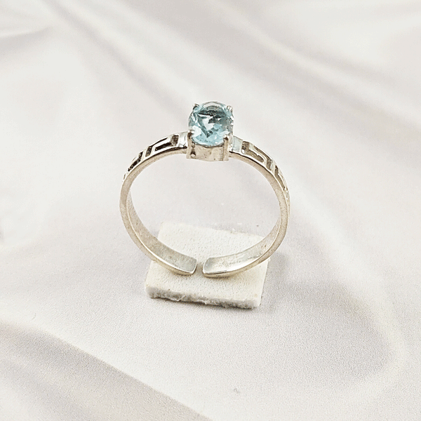 Multi Gemstone Ring in Solid 925 Sterling Silver, Colorful Stone Artistic Style Ring, Lightweight Jewelry, A6DP26