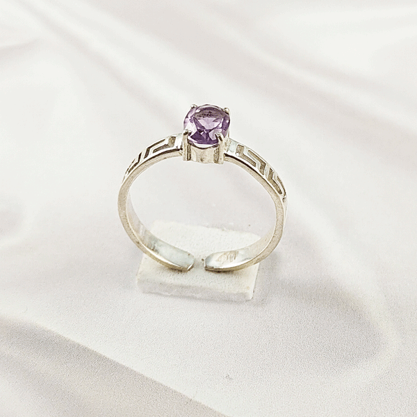 Multi Gemstone Ring in Solid 925 Sterling Silver, Colorful Stone Artistic Style Ring, Lightweight Jewelry, A6DP26