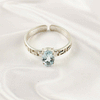 Multi Gemstone Ring in Solid 925 Sterling Silver, Colorful Stone Artistic Style Ring, Lightweight Jewelry, A6DP26