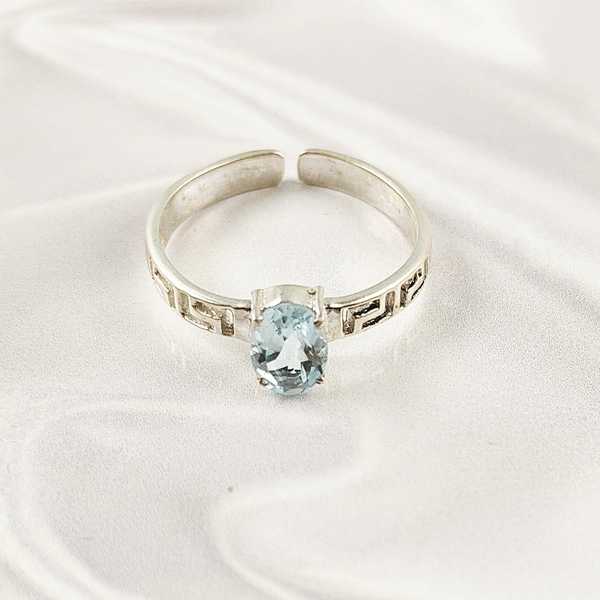Multi Gemstone Ring in Solid 925 Sterling Silver, Colorful Stone Artistic Style Ring, Lightweight Jewelry, A6DP26